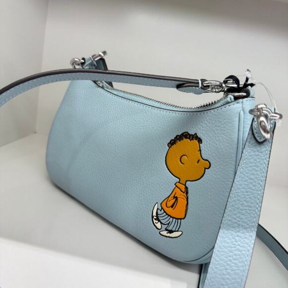 Last 1‼️Coach X Peanuts Teri Shoulder Bag With Franklin CBJ80 Authentic - Picture 4 of 11